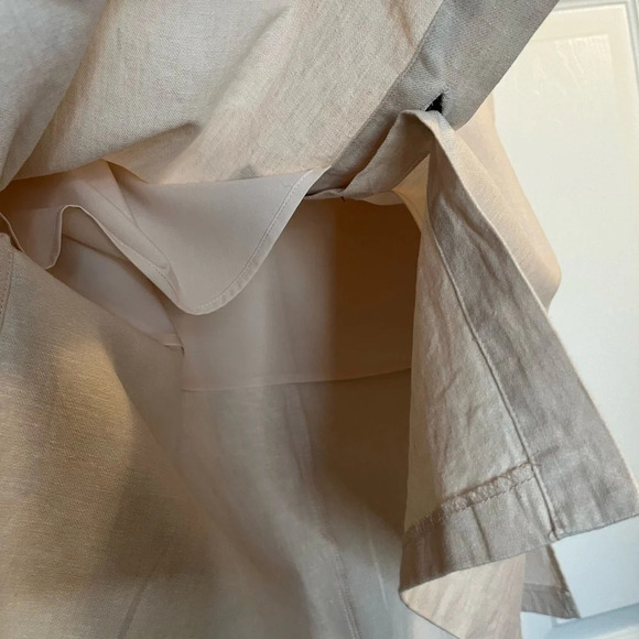 ☀️Banana Republic women skirt M skirt off-white cream buttons pockets lin… - Picture 7 of 9